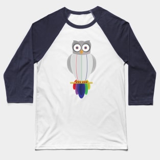 Rainbow Owl Baseball T-Shirt